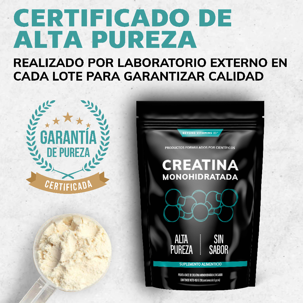 Suplemento Alimenticio Beyond Vitamins Creatina Monohidratada Micronizada Pura 450 gr