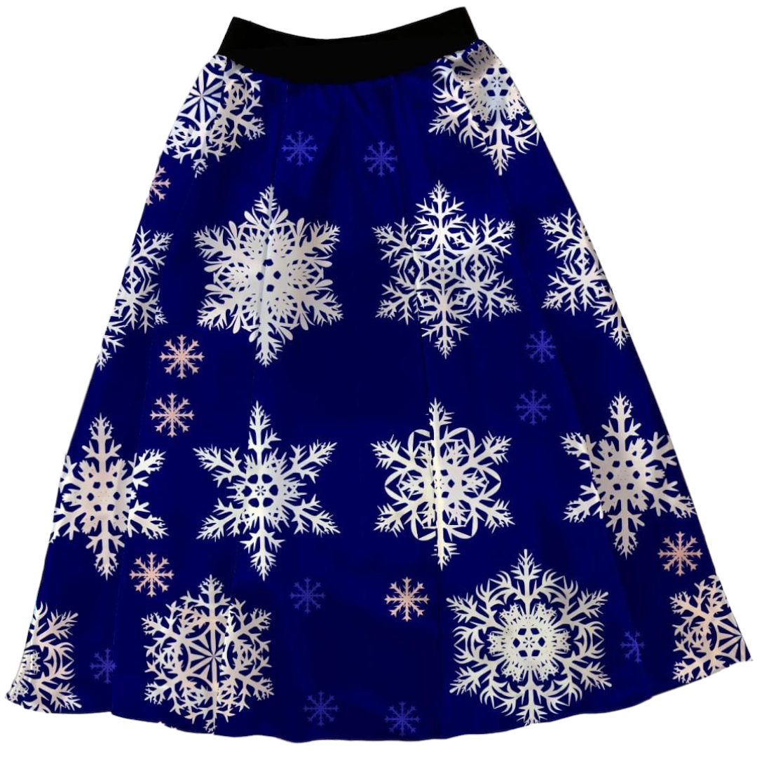 Falda Midi amplia corte A Diseños Navideños