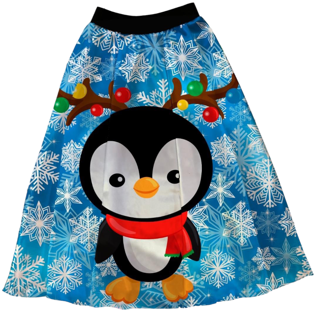 Falda Midi amplia corte A Diseños Navideños