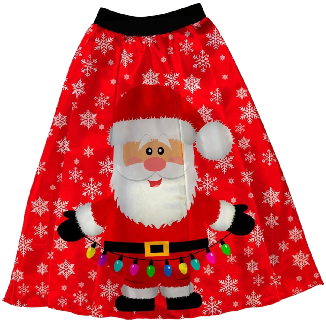 Falda Midi amplia corte A Diseños Navideños