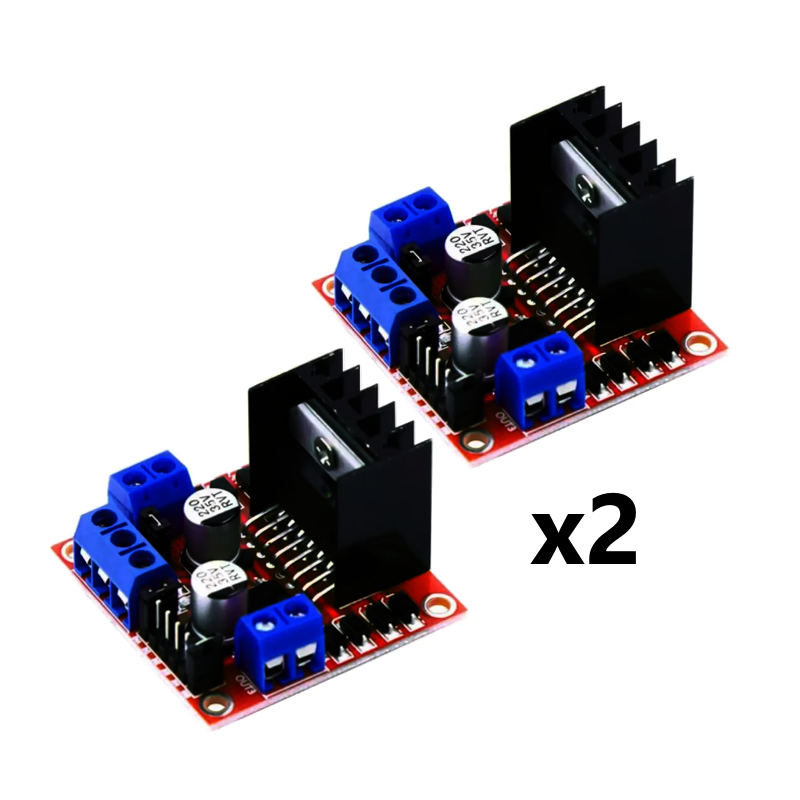 2 Piezas Modulo Puente H L298 Driver Para 2 Motores Dc O 1 Motor A Pasos 2a