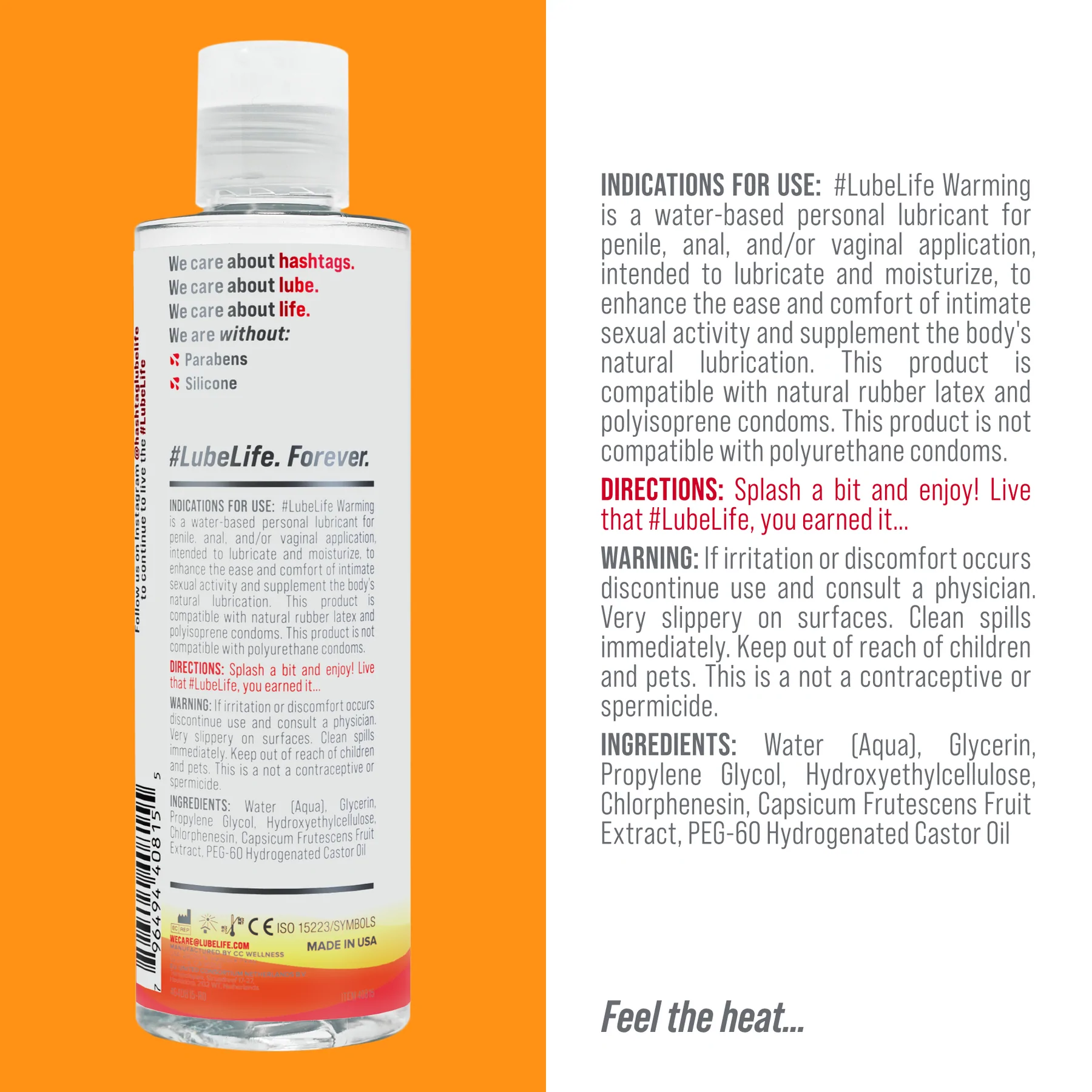 Lubelife Warming Lubricante Efecto Caliente 240ML