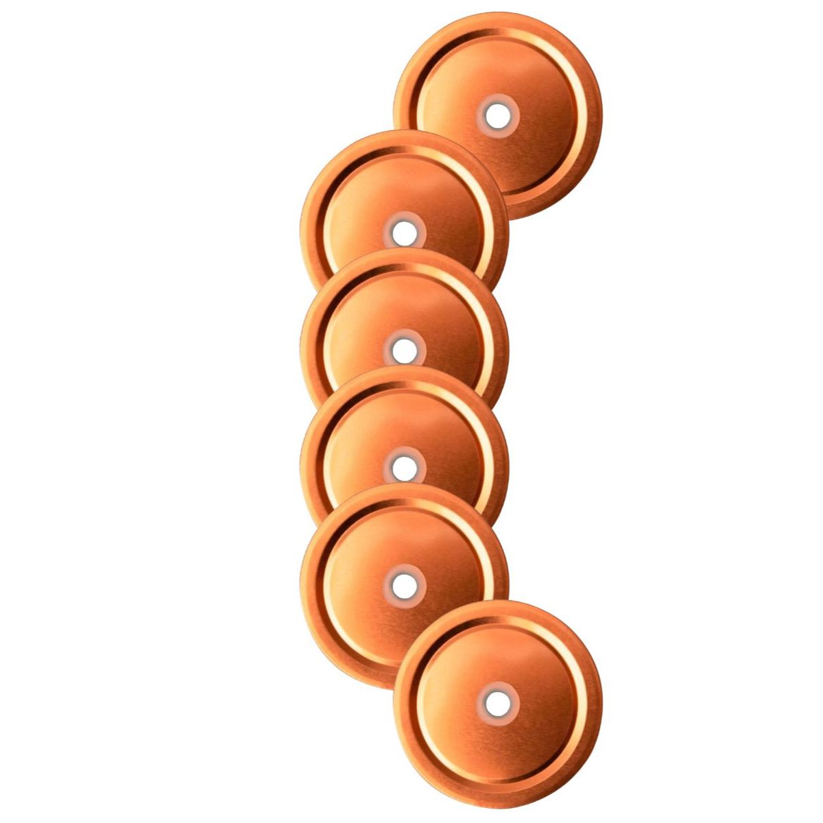 6 pz Frasco de Vidrio Mason Jar Liso 16oz C/asa Tapa Cobre y Popote