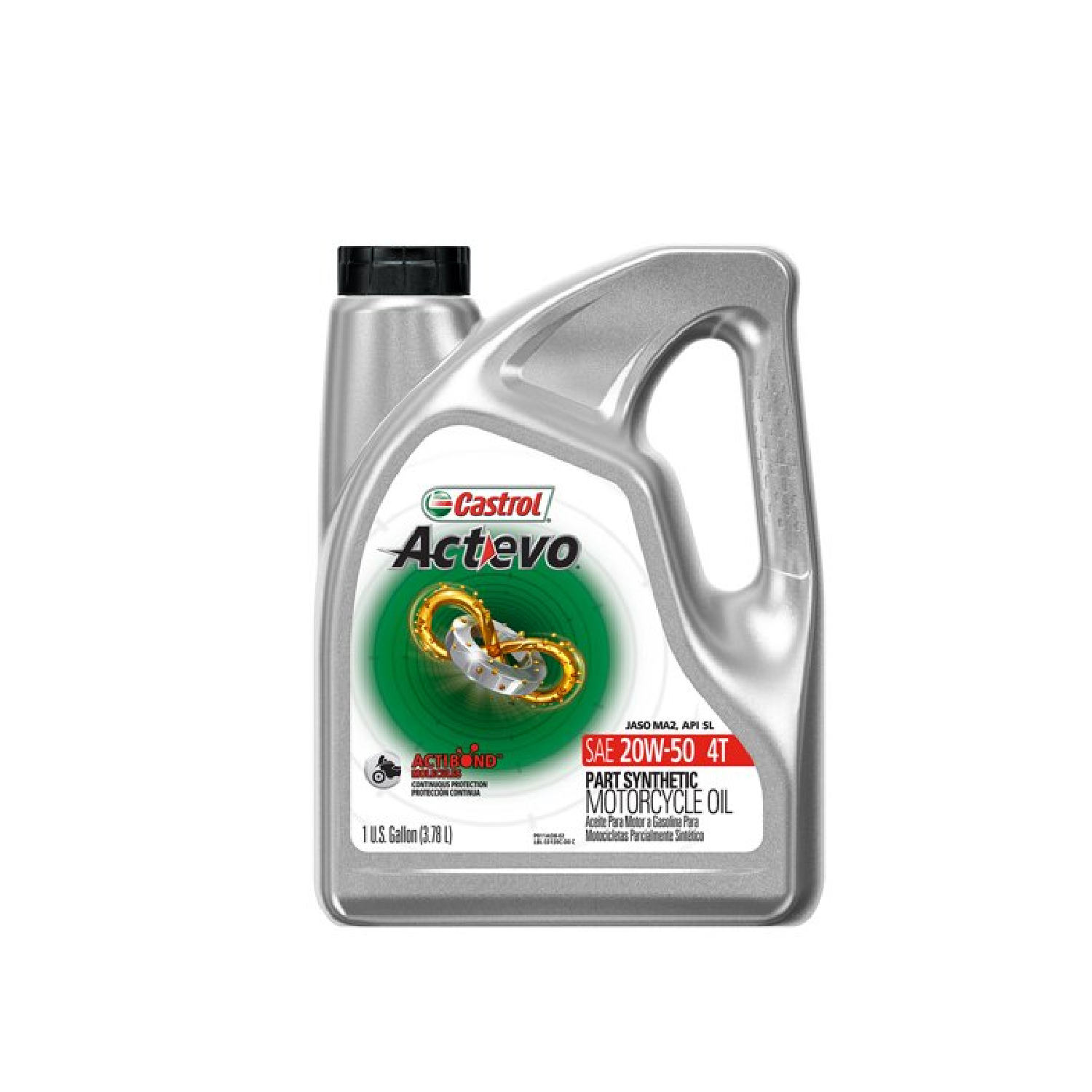 Castrol Actevo 4T 20W-50 Part Synthetic Motorcycle Oil, 1 Gallon