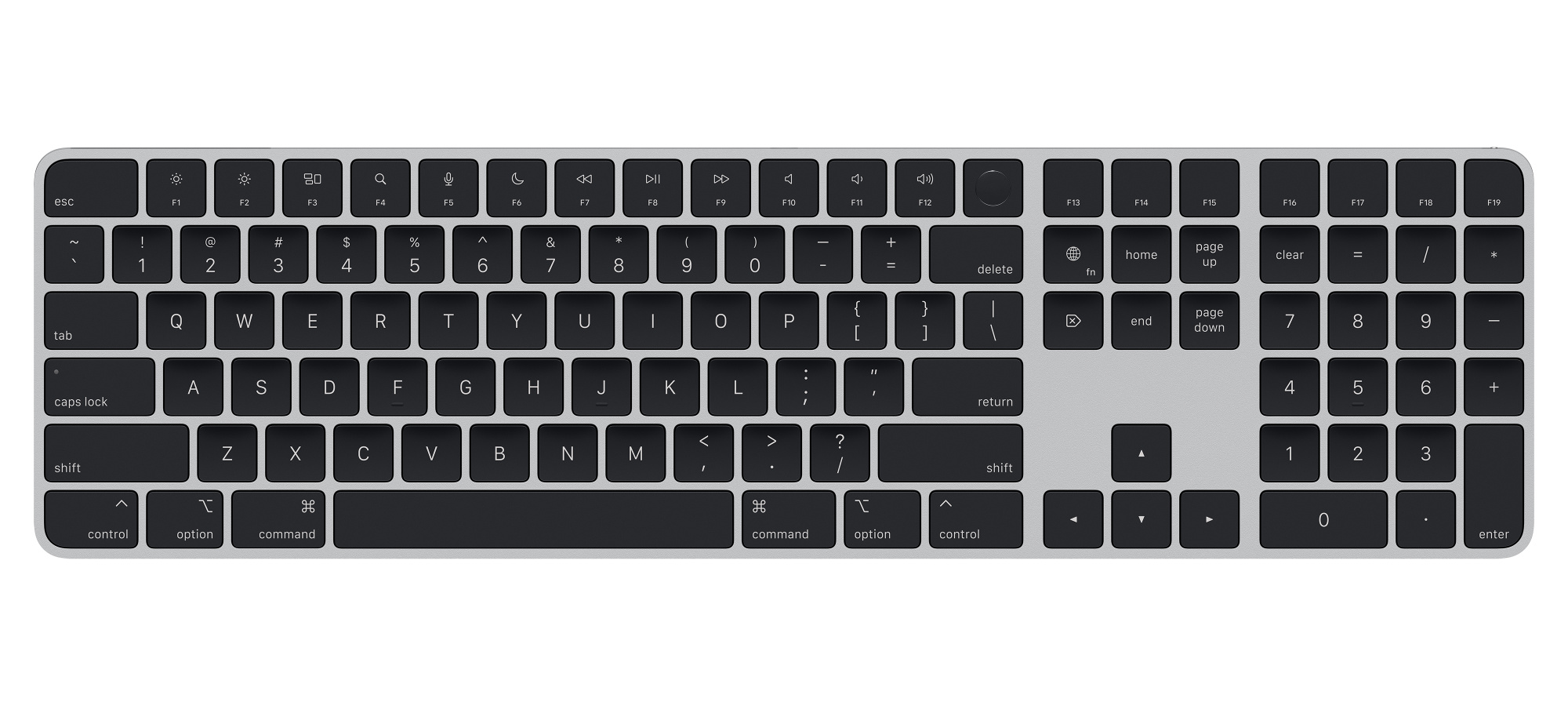 Teclado Apple Magic Keyboard - Inglés - Gris con Negro