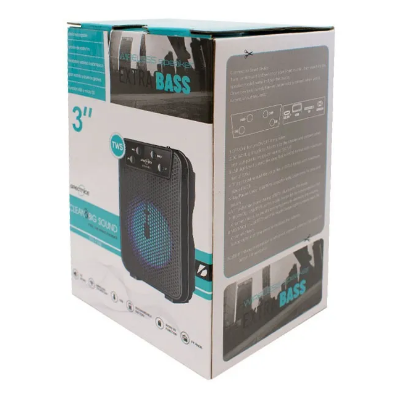 Bocina Bluetooth GTS-1345 Recargable Inalambrica Con Ranura Usb