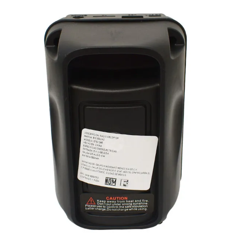 Bocina Bluetooth GTS-1345 Recargable Inalambrica Con Ranura Usb