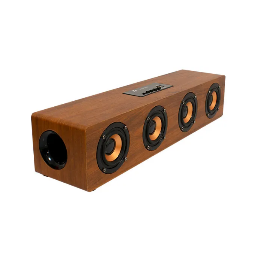 Bocina Bluetooth Barra Con Diseño Tipo de Madera