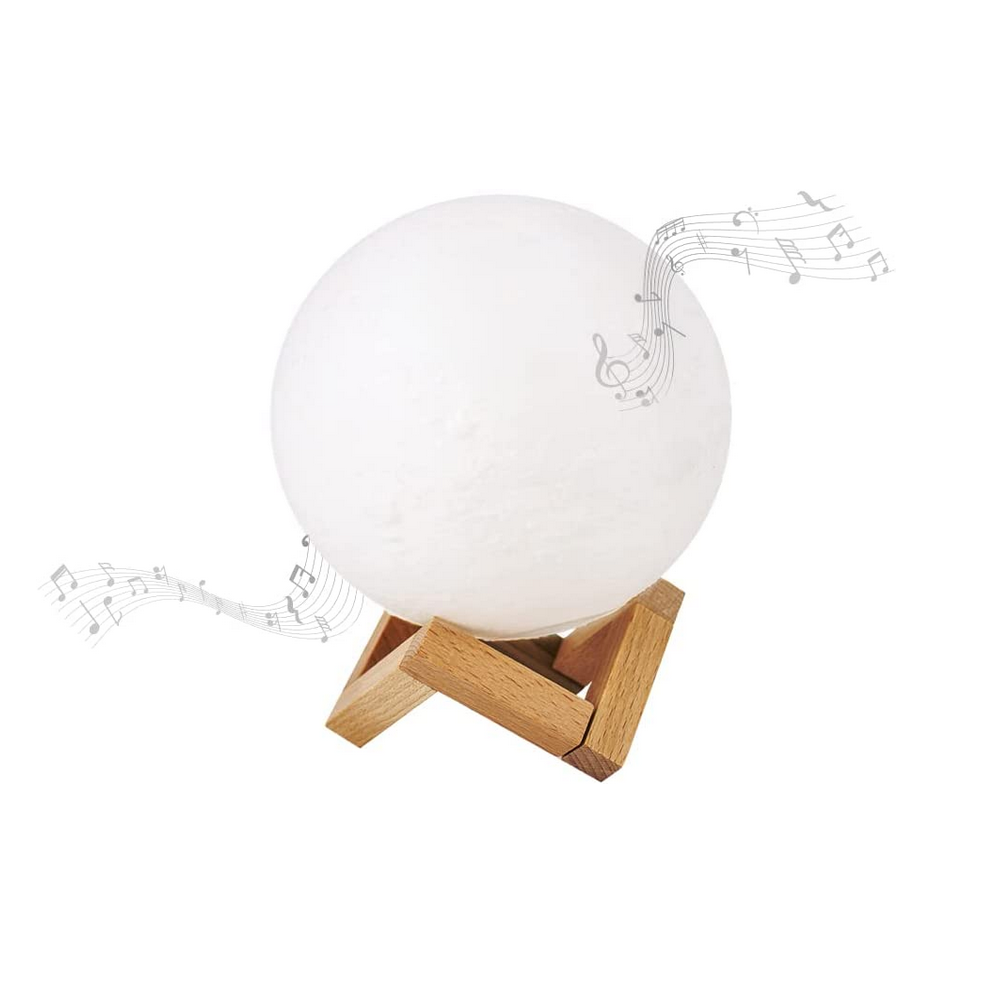 Lampara En Forma De Luna Recargable Touch Con Control