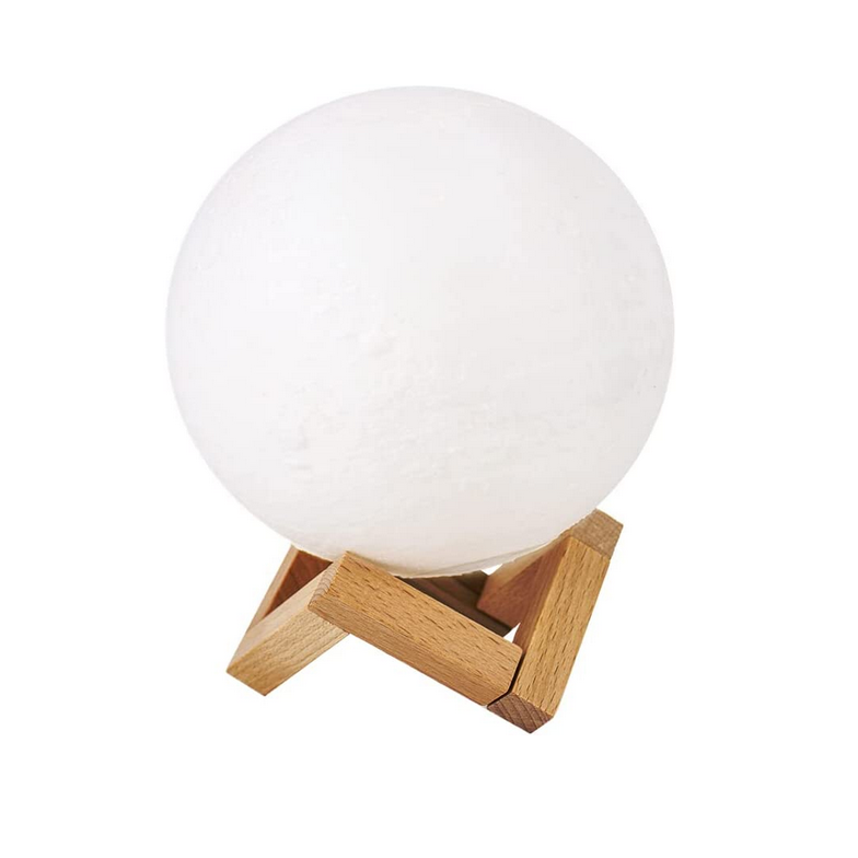 Lampara En Forma De Luna Recargable Touch Con Control