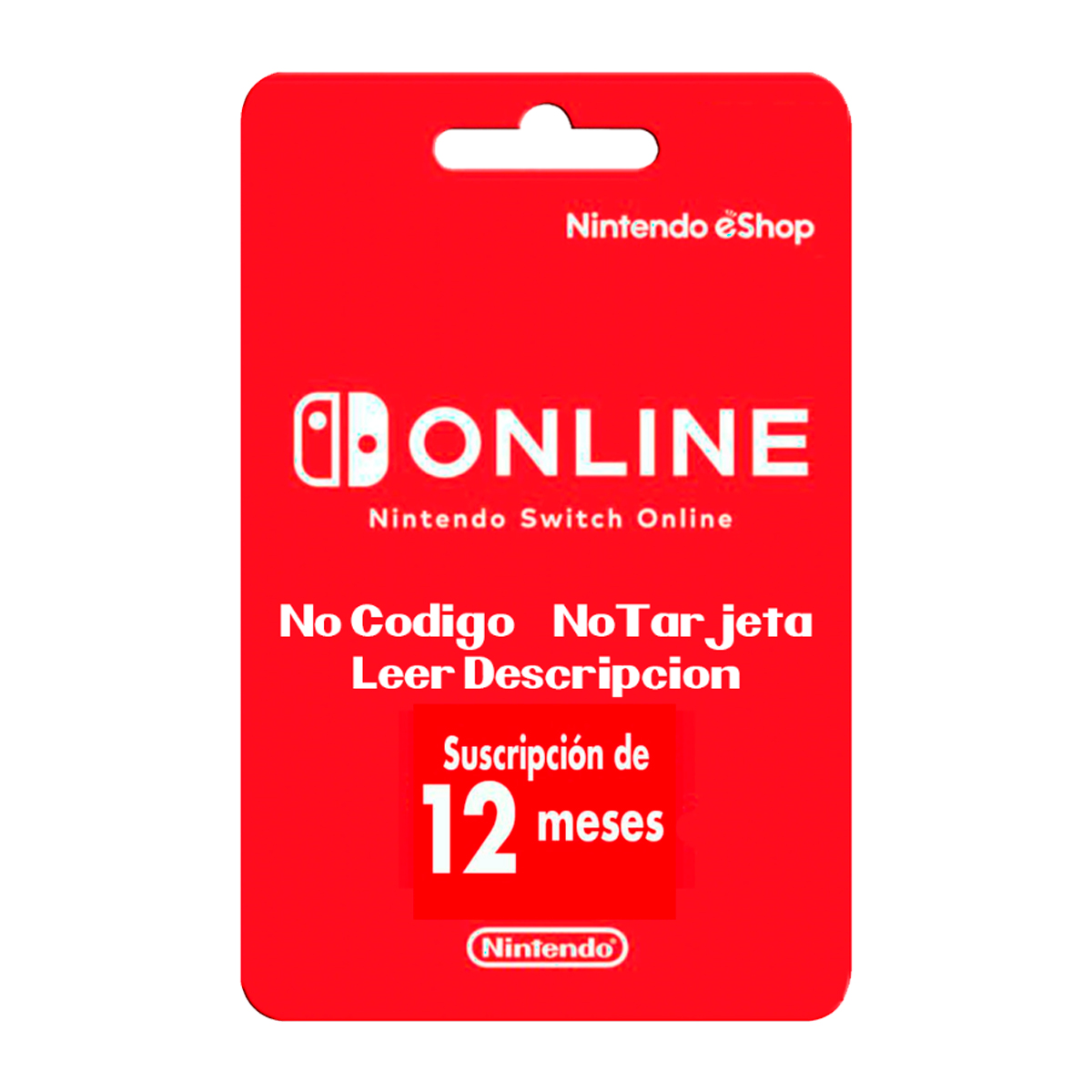 Nintendo Switch Online No Codigo / No Tarjeta