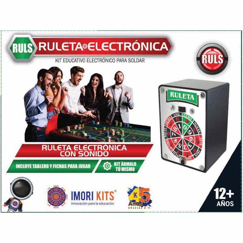 RULETA ELECTRÓNICA CON SONIDO PARA ARMAR **(REQUIERE CAUTIN Y SOLDADURA PARA ARMAR, NO INCLUIDA)