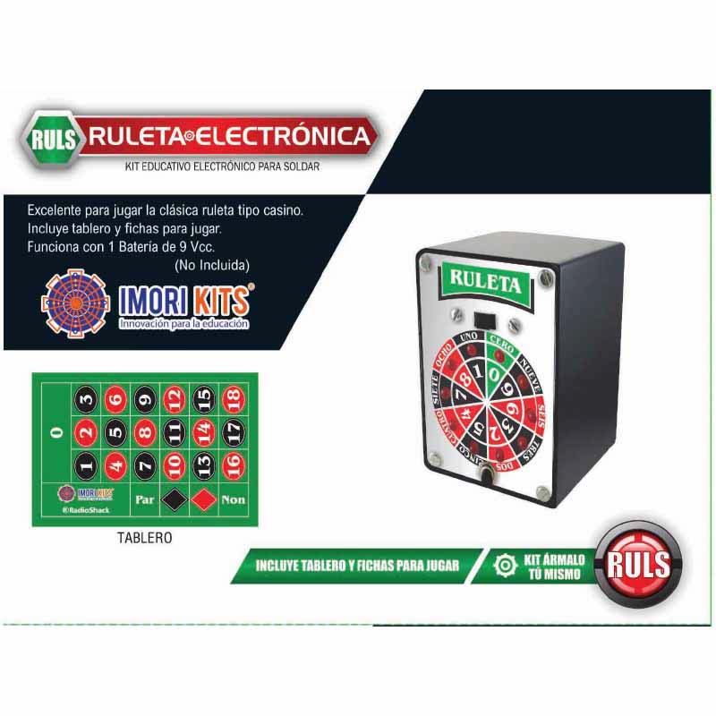 RULETA ELECTRÓNICA CON SONIDO PARA ARMAR **(REQUIERE CAUTIN Y SOLDADURA PARA ARMAR, NO INCLUIDA)