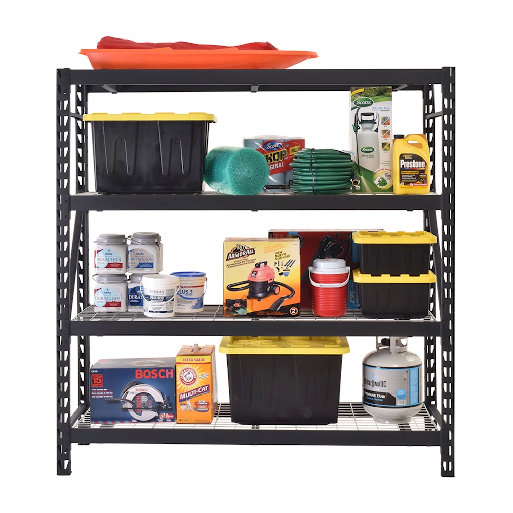 Estante Metálico Industrial 4 Repisas Capacidad Total De 1.13 Toneladas, 182.88 Ancho x 195.58 Alto x 60.96 Fondo