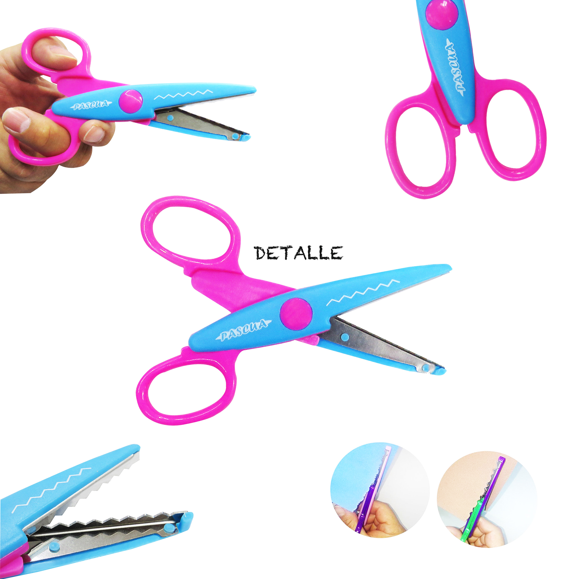 Set de 10 Tijeras Coloridas Decorativas para Manualidades, usos de Estudiantes, Profesores, Para Cortar Papeles o Cartulinas
