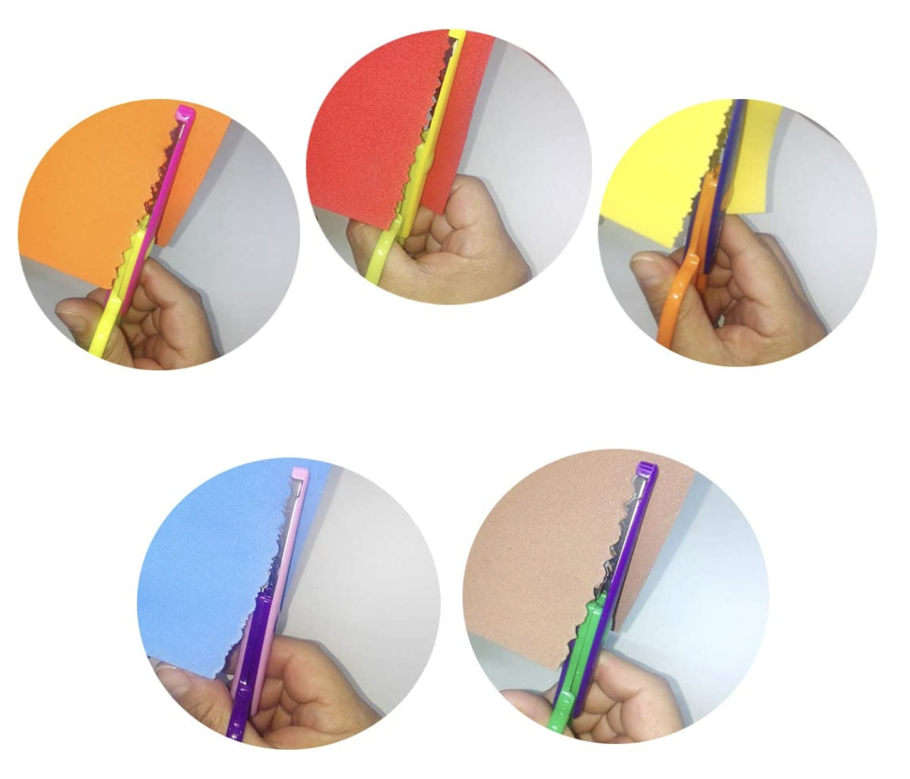 Paper Edge - Juego de 6 tijeras de manualidades con patrones diferentes  para profesores, álbumes de recortes, álbumes, niños, artes