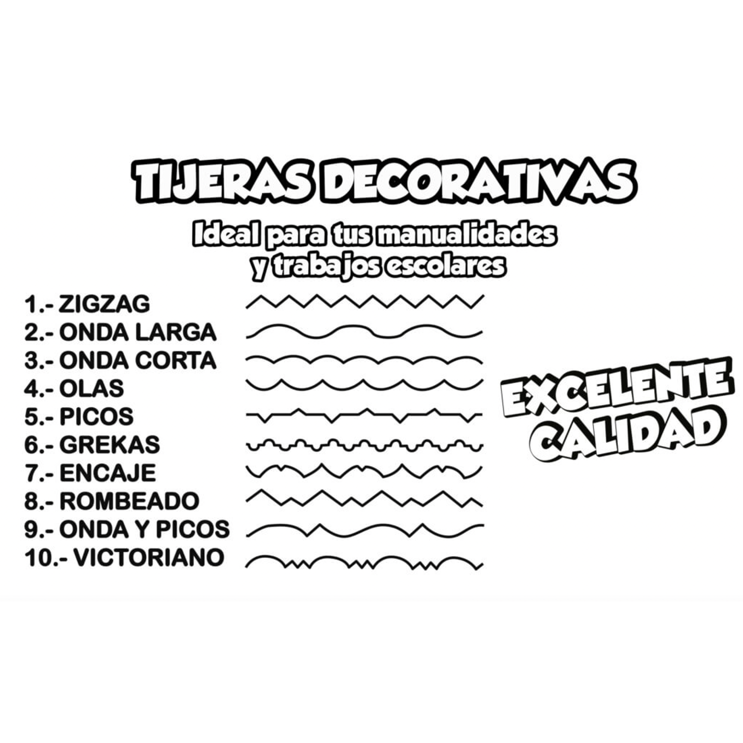 Set de 10 Tijeras Coloridas Decorativas para Manualidades, usos de Estudiantes, Profesores, Para Cortar Papeles o Cartulinas