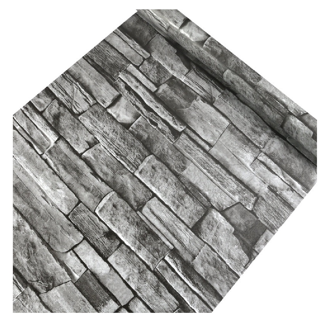 Papel Tapiz Auto Adherible Decorativo Para Pared Ladrillo Gris