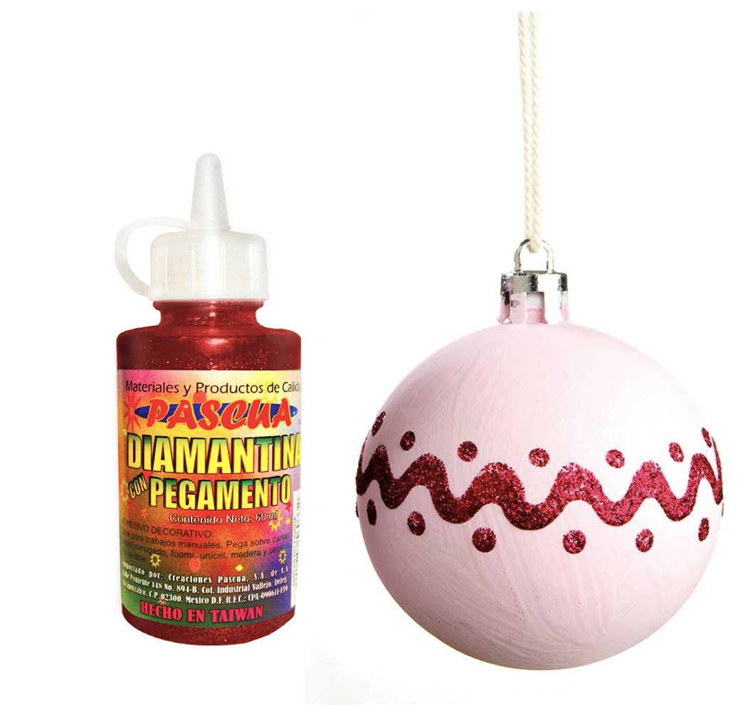 Pegamento Glitter con diamantina , purpurina 60ML para manualidad, escolar y album de Recortes Tarjeta