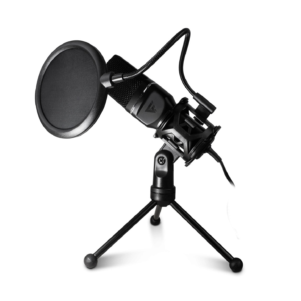 Micrófono Game Factor Mcg601 20hz Alámbrico 1.7 M Negro Usb Para Streaming 