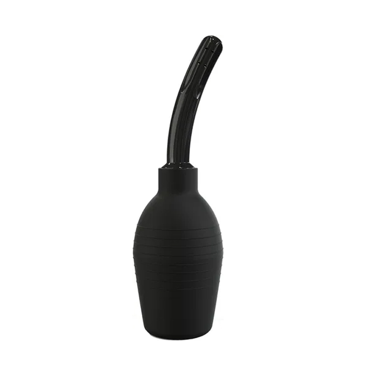 Enema de Silicona Para Uso Vaginal y Anal. Silicona Suave. Color Negro. SEAFON