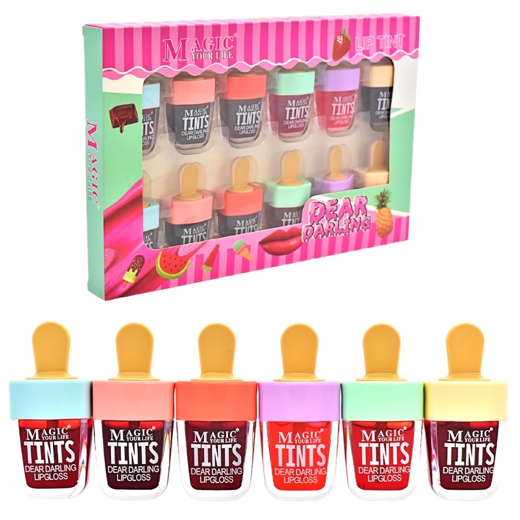 Tinta Labial Forma De Paleta Coreana Maquillaje 12 Piezas