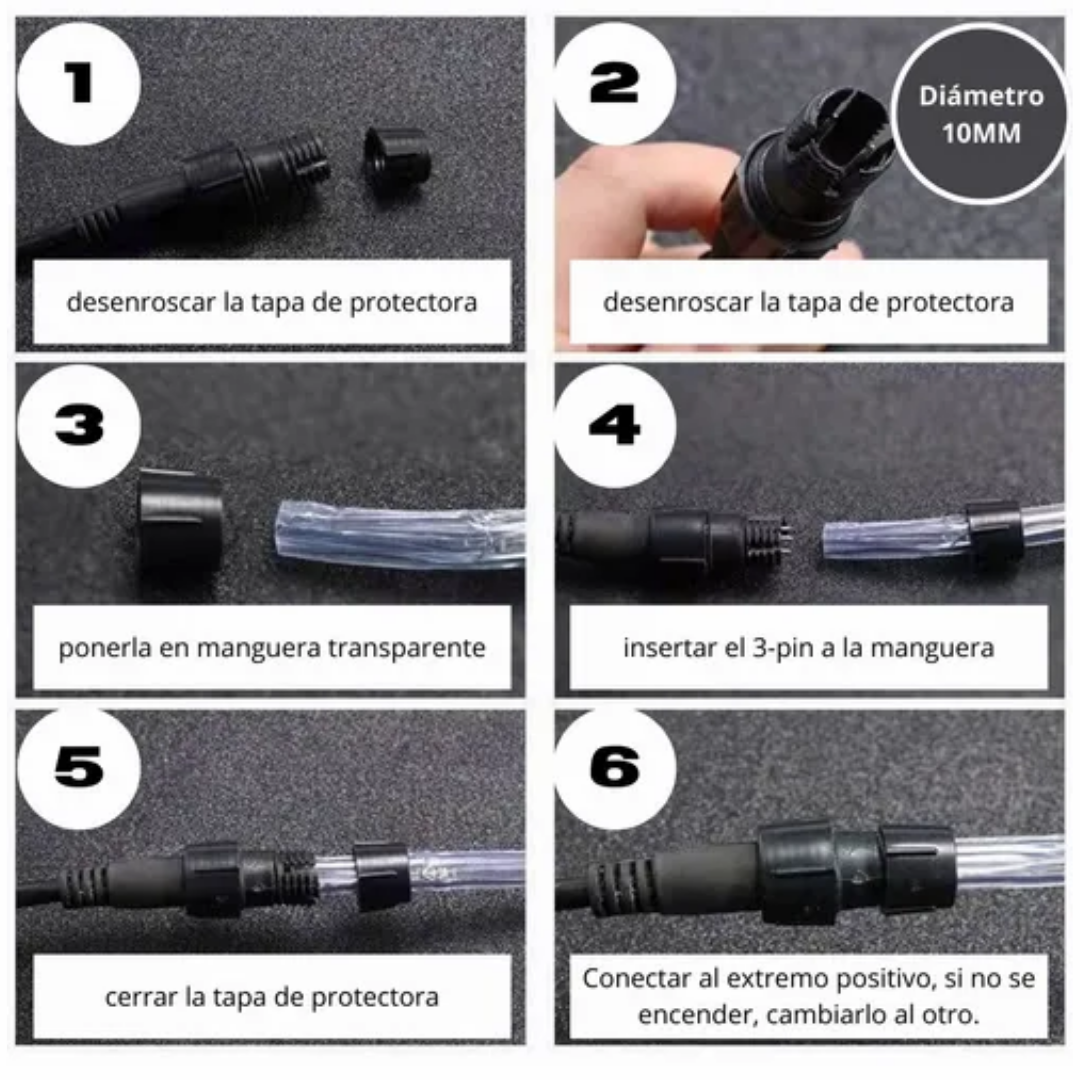 Manguera Led Navideña 100 Metros 8 Modos Dimmer Control IP67 Dosyu