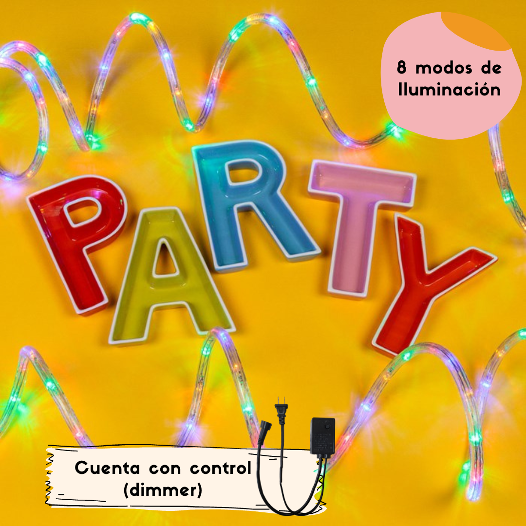 Manguera Led Navideña 100 Metros 8 Modos Dimmer Control IP67 Dosyu
