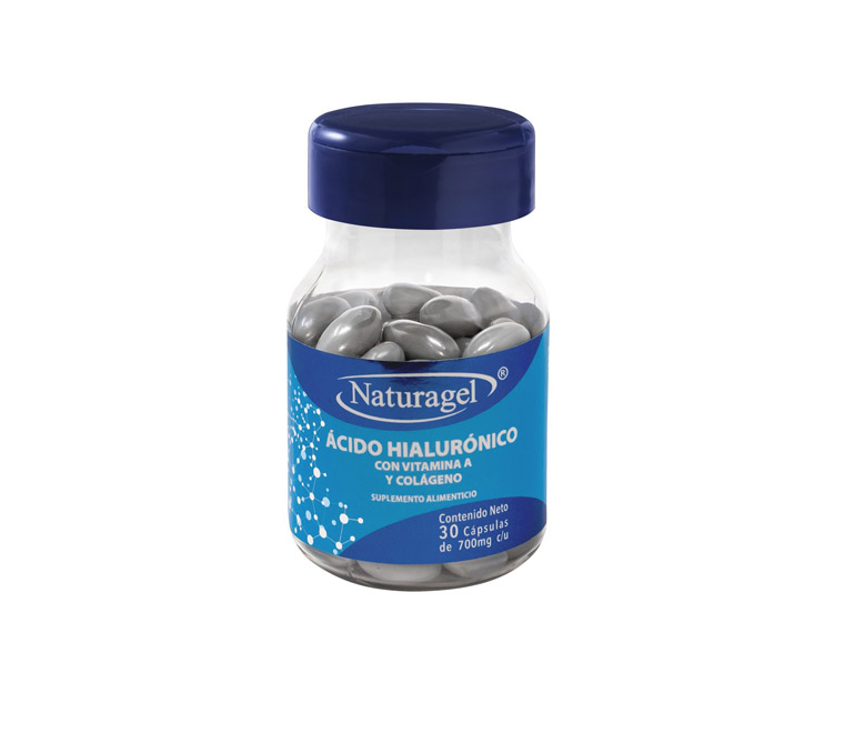 Ácido Hialurónico + Vitamina A+ Colágeno C/30 Caps Naturagel