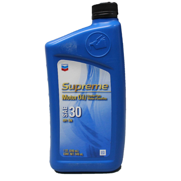 Chevron havoline Supreme Synthetic Blend Motor Oil 30, 1 cuarto de galón