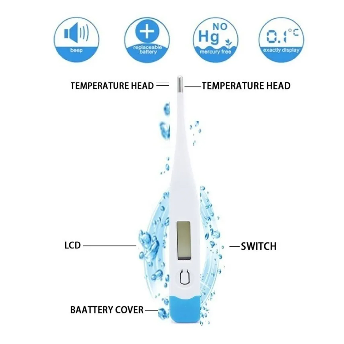 TERMOMETRO DIGITAL IR-200 Oral, Rectal, Axila
