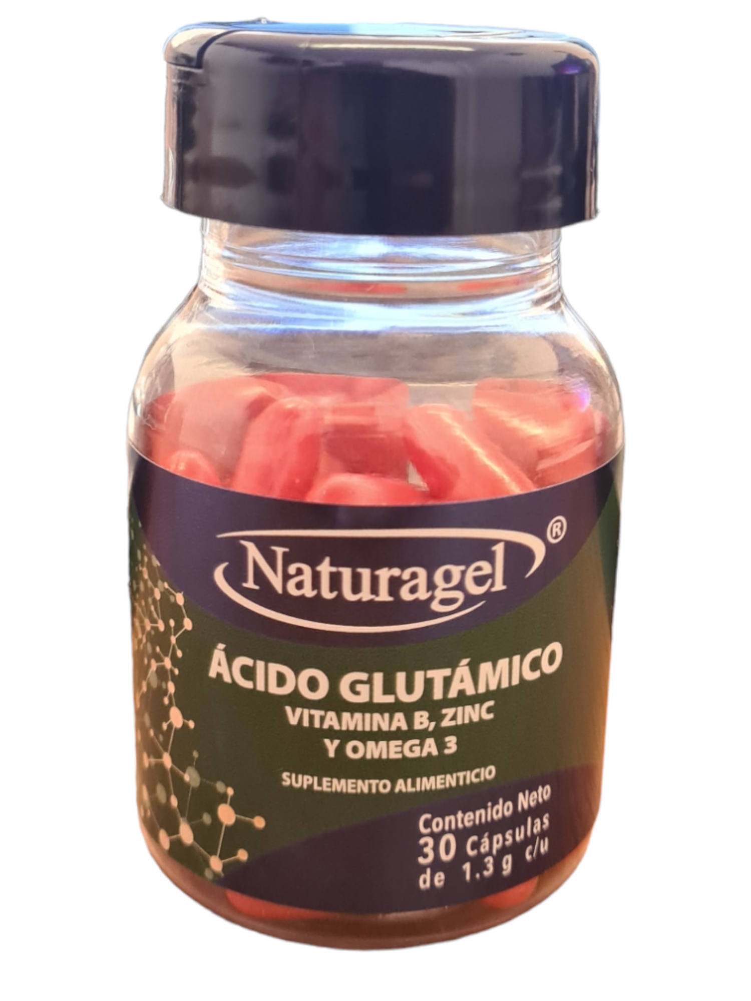 Naturagel Suplemento Acido Glutamico Vit.b Zinc Omega 30cap