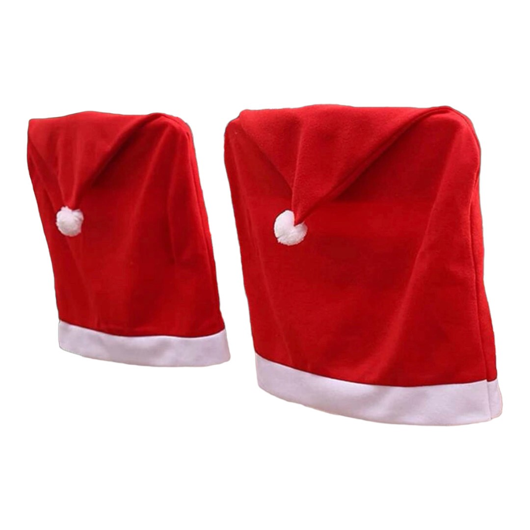 6 Fundas Para Silla Gorro Navideño Santa Claus Cuadrado