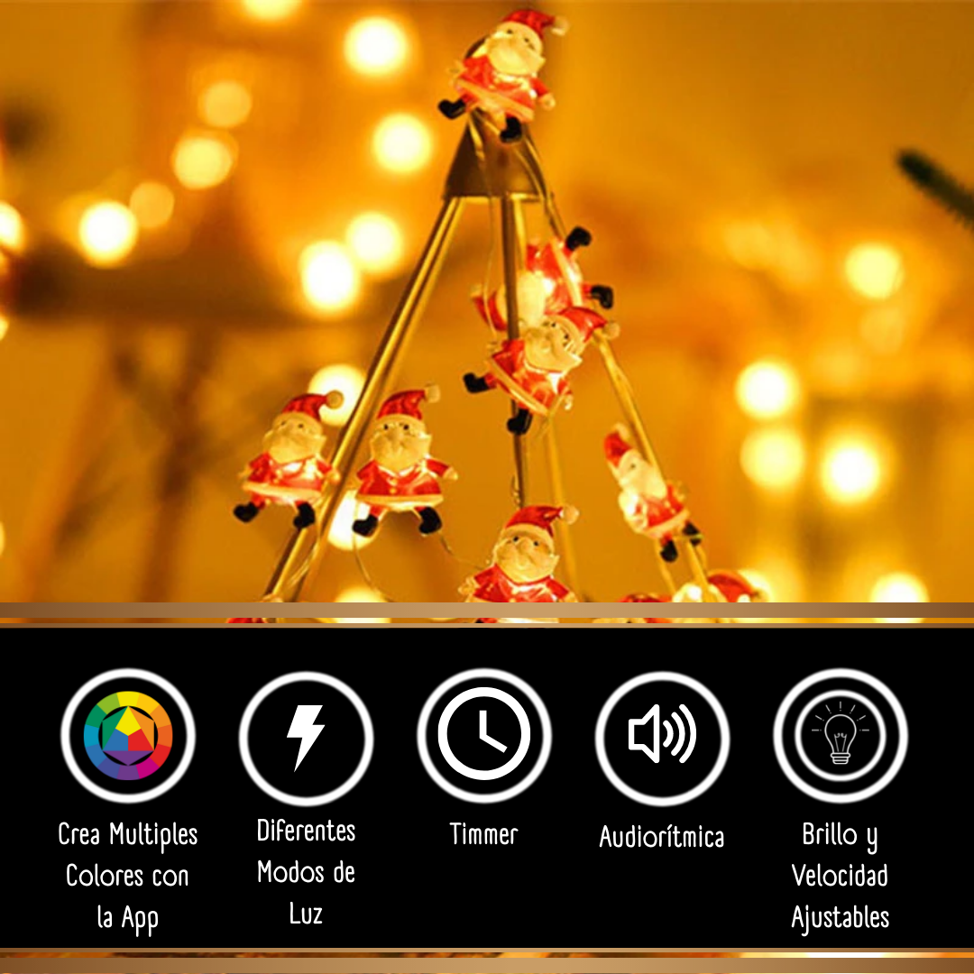 Serie de esferas LED 66 Focos 10 Metros D10mm App Audio rítmico RGBHUB IP65 DOSYU