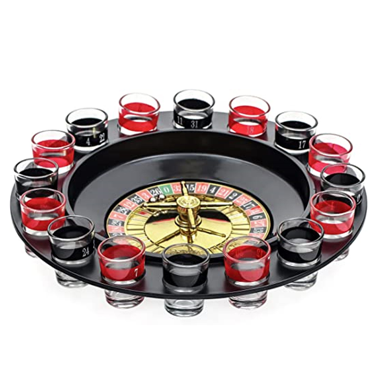 Juego de Ruleta Giratoria de Tragos 16 vasos de shot. SEAFON