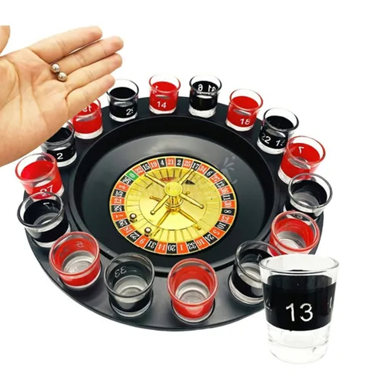 Juego de Ruleta Giratoria de Tragos 16 vasos de shot. SEAFON
