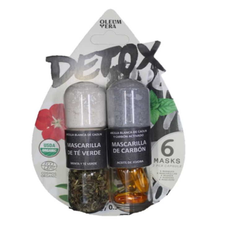 Oleum Vera Detox Mascarillas Faciales En Cápsulas.