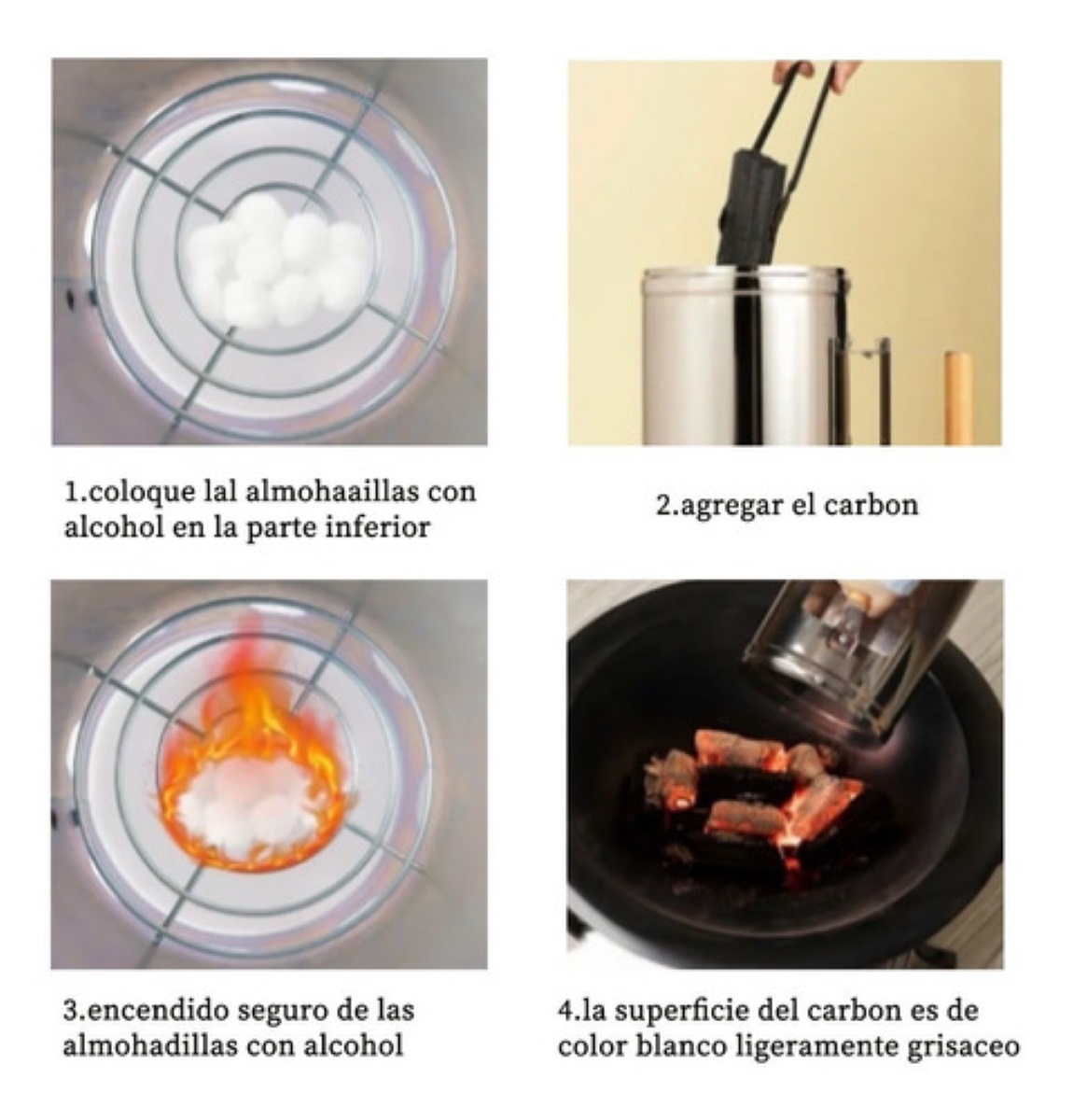 Iniciador De Fuego Para Asador Plateado