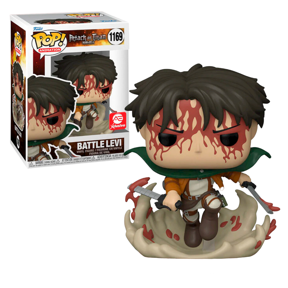 Funko Pop Battle Levi Exclusivo AE #1169 Attack On Titan Anime con Protector de Acrilico