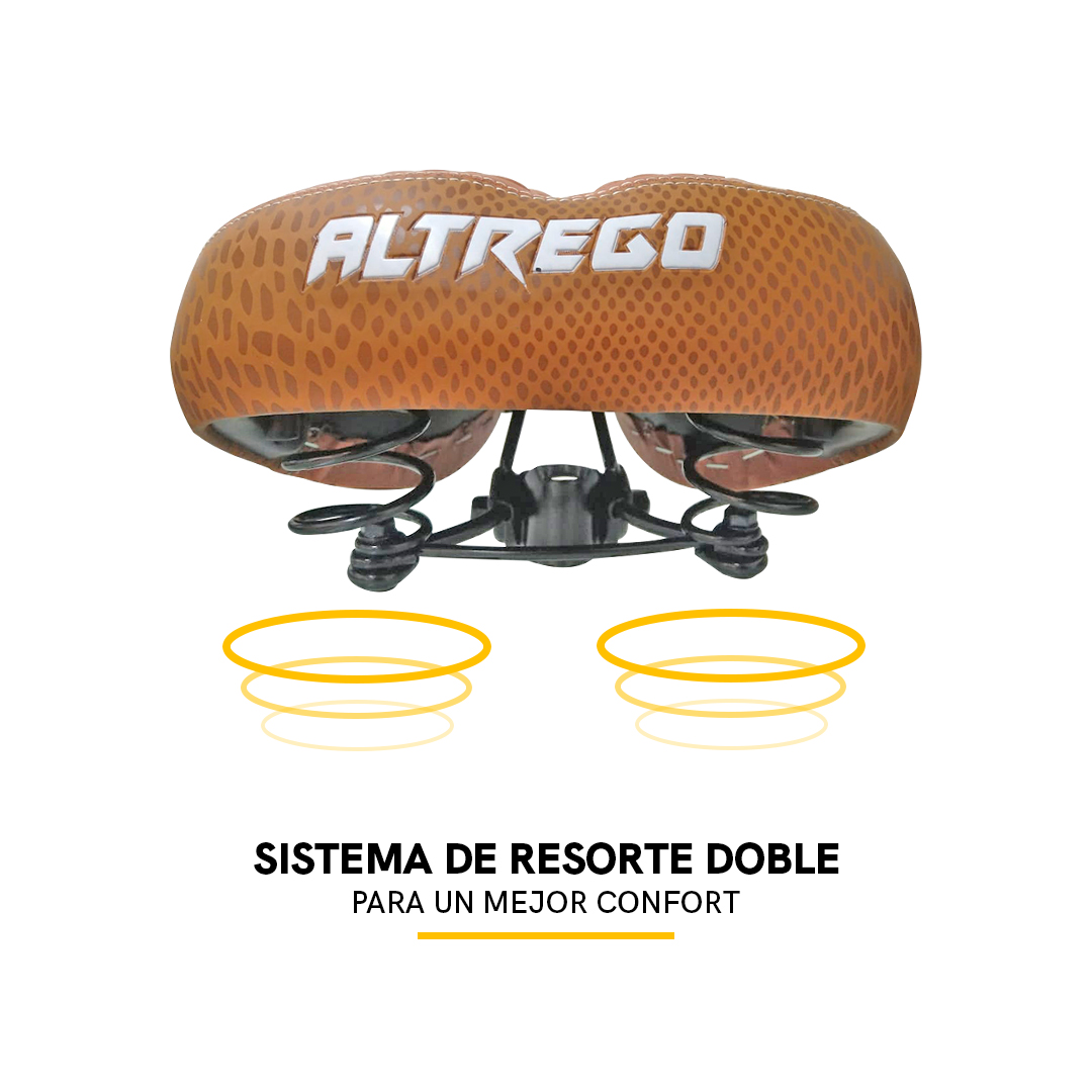Asiento Bicicleta Montaña Ultra Confortable Café