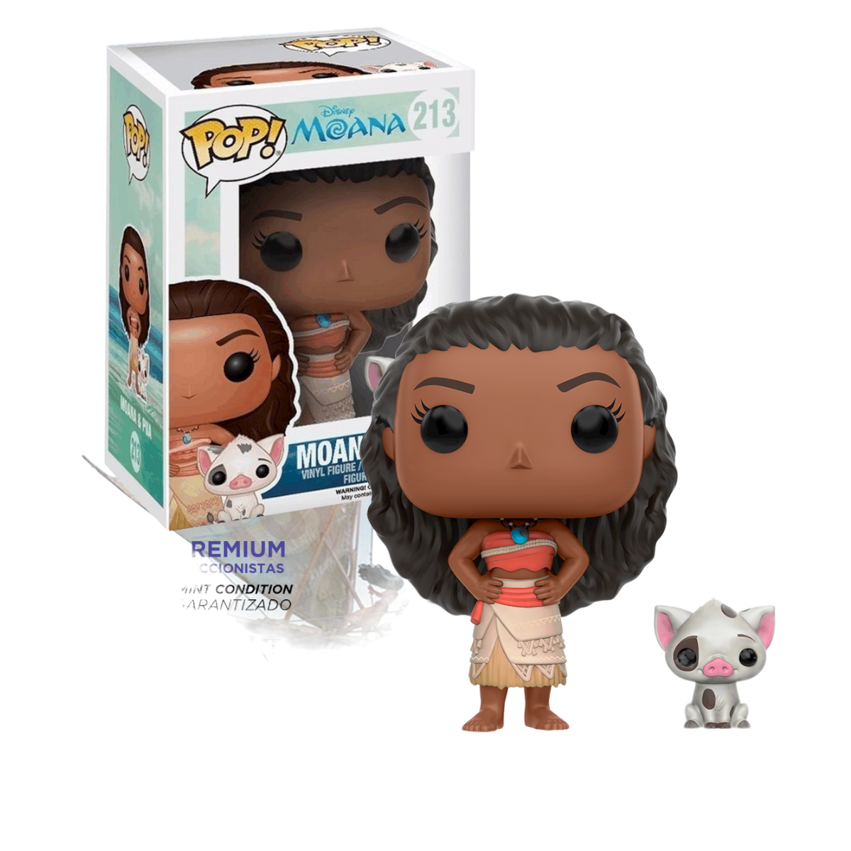 Funko Pop Figura: Moana - Moana & Pua #213 con Protector de Acrilico