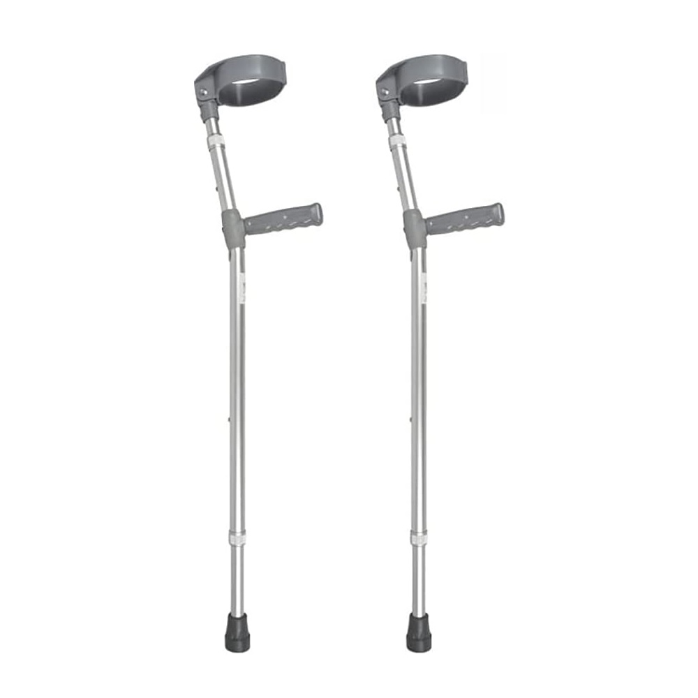  JJ Home Muletas ergonómicas para el antebrazo para adultos, Muletas ajustables para mujeres y hombres,Bastones de aluminio ligeros para  altura de 55.1-74.8 in (Talla: 1 par) : Salud y Hogar