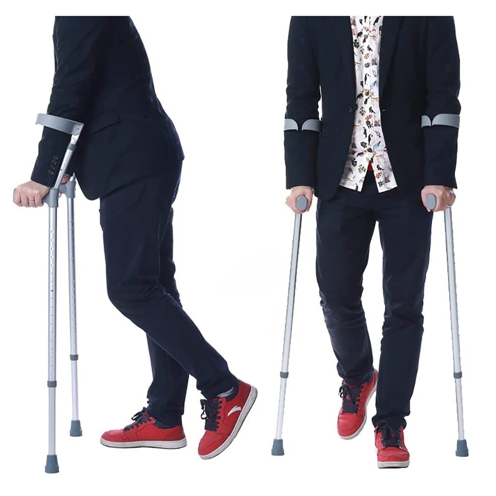 Muletas de Antebrazo tipo Canadiense, Ergonómicas y Ajustables para Adulto en Resistente Aluminio Ultraligero capacidad 100 kgs