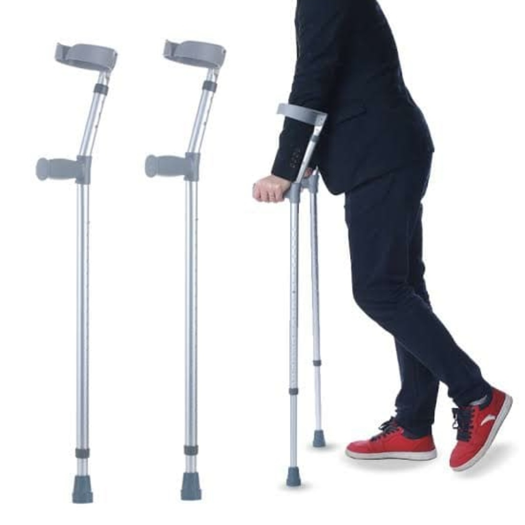 Muletas de Antebrazo tipo Canadiense, Ergonómicas y Ajustables para Adulto en Resistente Aluminio Ultraligero capacidad 100 kgs