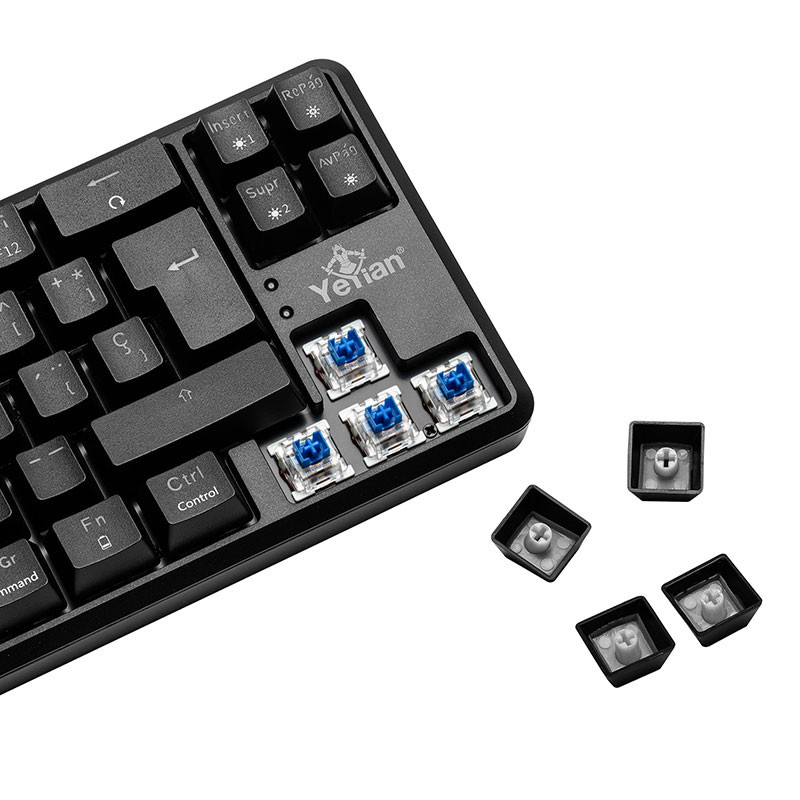 TECLADO GAMER YEYIAN YTM-28210B AKIL S3500 MECANIC SWITCH AZUL RGB