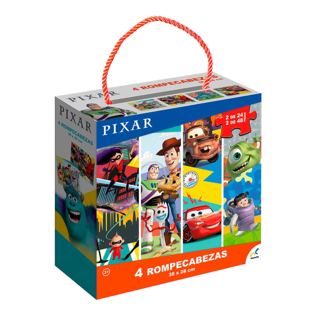 Rompecabezas 4 En 1 Pixar Novelty Toy Story, Cars, Monster