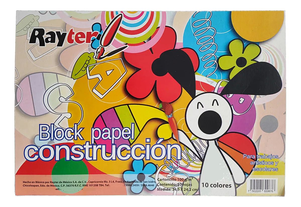 Block Papel Construccion Constructivo Colores Surtidos Manualidades Escolar