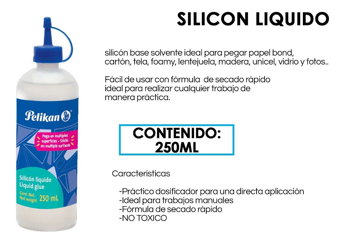 Silicon Liquido Pegamento No Toxico Multi Usos P Manualidades Por Mayoreo