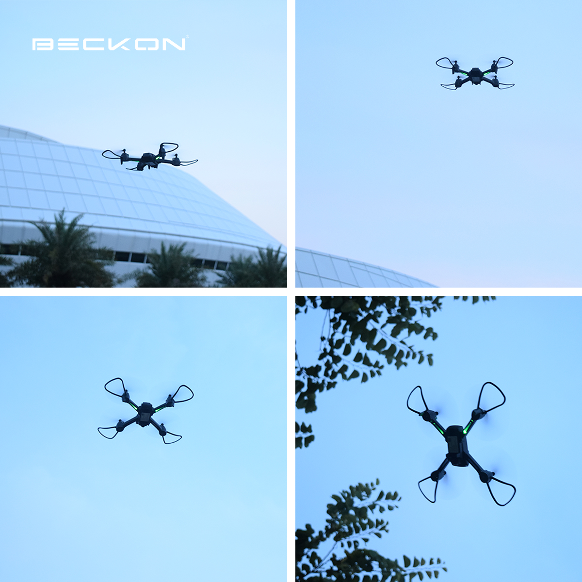 Dron a control remoto de juguete con cámara wifi + pila adicional Drone Beckon