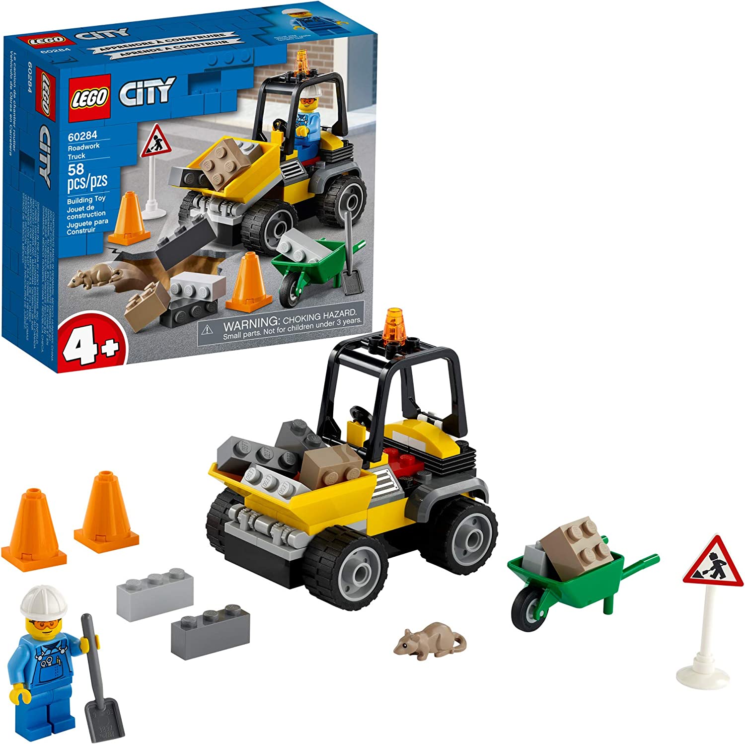 Lego City 60284 Vehículo De Obras En Carretera